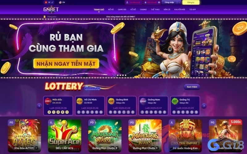 Đăng nhập Gnbet - Cổng game cá cược đẳng cấp số 1