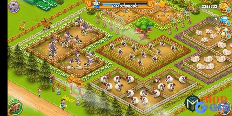 Game Làng Trang Trại Village & Farm của Playday Games mô phỏng quản lý nông trại