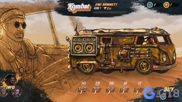 Kombat sở hữu hai khẩu súng gắn bên thân Kombat sở hữu hai khẩu súng gắn bên thân