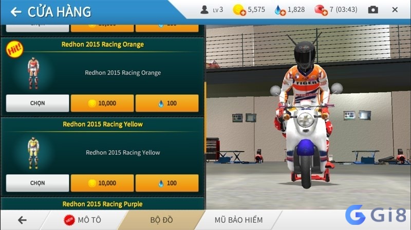 Mô tô phân khối lớn sẵn sàng cùng bạn chinh phục mọi đường đua trong Real Moto