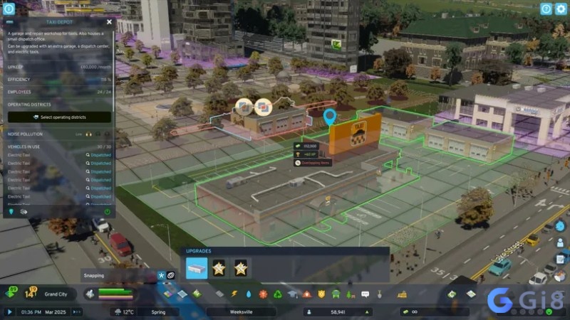 tuyến xe buýt kết nối khu dân cư và khu thương mại trong Cities Skylines