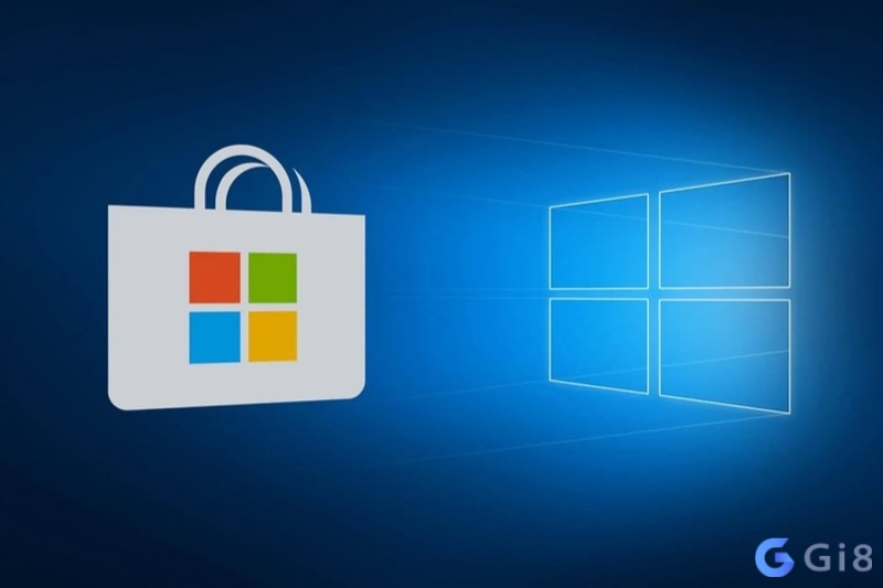 Giao diện Microsoft Store trên Windows với mục game và khu vực cài đặt ứng dụng hiển thị rõ