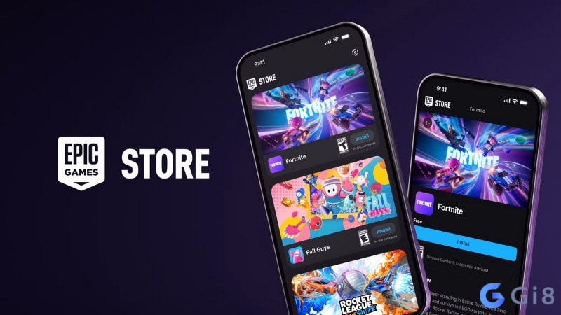 Cửa hàng Epic Games Store trên PC với các tựa game nổi bật và giao diện trực quan