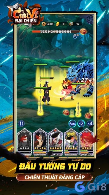 Cửu vĩ mobile là hệ thống chiến đấu được xây dựng khá linh hoạt