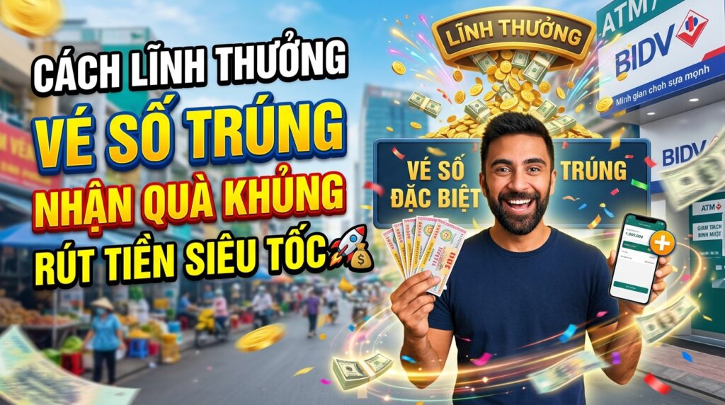 Cách lĩnh thưởng vé số trúng: Nhận quà khủng, rút tiền siêu tốc
