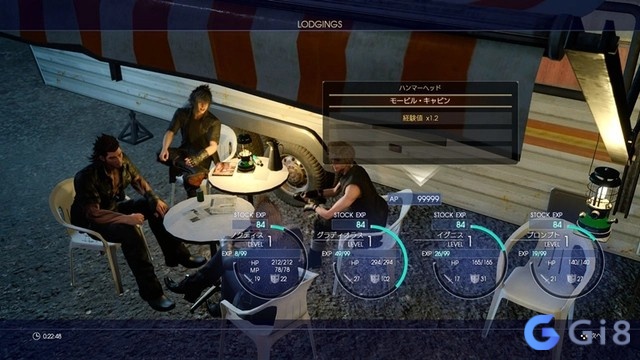 Nhóm Noctis cắm trại và nấu ăn trong Final Fantasy XV