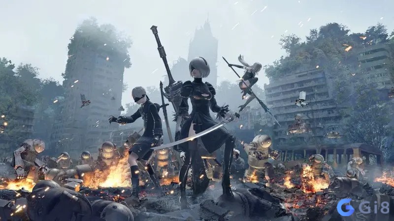 NieR: Automata kết hợp chặt chém mượt mà, thế giới mở và cốt truyện giàu cảm xúc