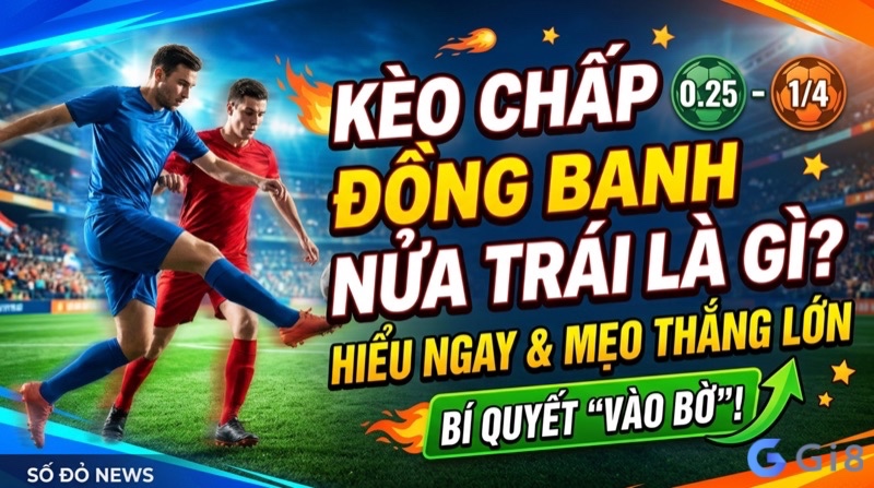 Kèo chấp đồng banh nửa trái là gì? Cách hiểu đúng kèo 0.25